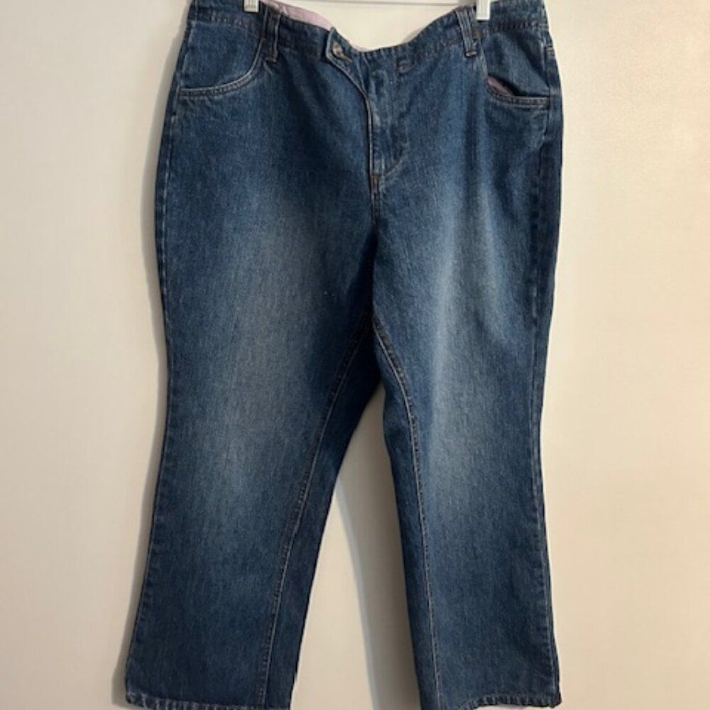 Route 66 distressed Denim crop jeans, size 16W